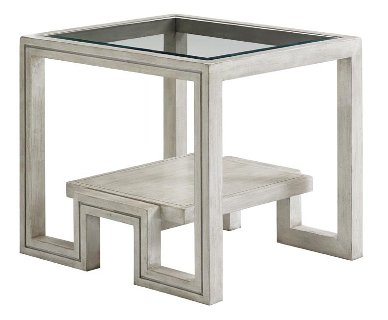 Lexington Oyster Bay 714953 Harper End Table with Glass Top Baer's